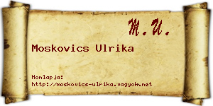 Moskovics Ulrika névjegykártya